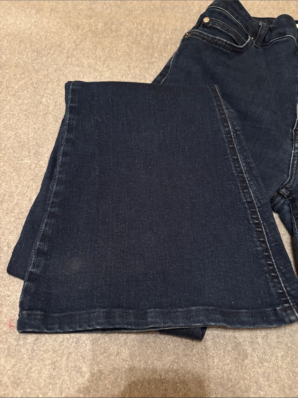 Reiss Perry Contour High Rise Flared Jeans Dark Wash Size 28R - Picture 11 of 15